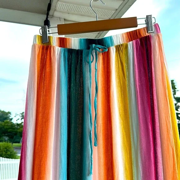 Multicolor Striped Maxi Skirt - Picture 3 of 7